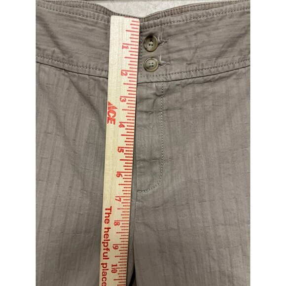 Banana Republic Women's Bermuda Walking Shorts Tan Textured Size 12 100% Cotton - Picture 5 of 9